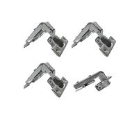 LIKERAINY 90Deg Short-arm Inset Blind Corner Hinge Ø 26mm H0 Without Damper for Cabinet Door Stud Hinges for Cupboard Wardrobe Doors Pack of 4 Pieces