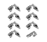LIKERAINY 90Deg Short-arm Inset Blind Corner Hinge Ø 26mm H4 Without Damper for Cabinet Door Stud Hinges for Cupboard Wardrobe Doors Pack of 8 Pieces