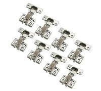 LIKERAINY 95 Degree Full Overlay Frame Hinge 35mm for Cabinet Door Compact Short Mini Hinges for Cabinet Cupboard Wardrobe Pack of 8