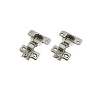 LIKERAINY 95 Degree Half Overlay Face Frame Hinge 35mm for Cabinet Door Compact Short Mini Hinges for Cabinet Cupboard Wardrobe Pack of 2