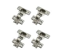 LIKERAINY 95 Degree Half Overlay Face Frame Hinge 35mm for Cabinet Door Compact Short Mini Hinges for Cabinet Cupboard Wardrobe Pack of 4
