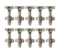 LIKERAINY 95 Degree Half Overlay Hinges 26mm with Damper Soft Closing Clip on Assembly Kitchen Cabinet Cupboard Wardrobe Door Hinge Pack of 10