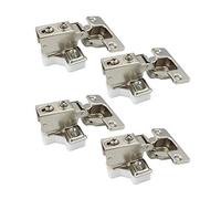 LIKERAINY 95Deg Inset Face Frame Hinge 35mm with Hydraulic Damper for Cabinet Door Compact Soft Closing Short Mini Hinges for Cabinet Cupboard Wardrobe Pack of 4