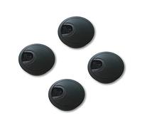LIKERAINY Cable Bushing Desk Table Grommets Round Ø50mm Cable Outlet Tidy Cover Insert Wire Organiser in Metal Anodised Black Pack of 4