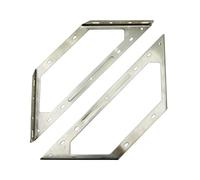 LIKERAINY Corner Braces Joints 270x270mm Right Angle Brackets Fastener Stainless Steel Plates Triangular Shape Furniture Shelf Support Connectors 2 Pieces