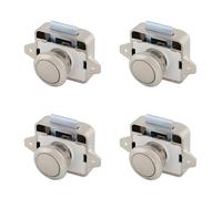 LIKERAINY Drawer Latches Push Button Locks Cupboard Cabinet Door Lock for Camper Van Caravan Ship Yacht Horsebox RV Motorhome Nickel Plated 4 Pieces