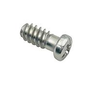 LIKERAINY Steel Euro Screws 6.4 x 14 mm Furniture Fasteners with Threaded Bore Diameter 5 mm Special Fixing Screw for Cupboard Cabinet Hinges Pan Head Machine Screw 200 Pcs
