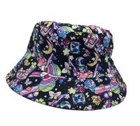 Likes Style Womens Bucket Hat Plain Sun Protection Hat Mens Summer Beach Hat Unisex Reversible Fisherman Hat Cap (Star and Moons One Size)