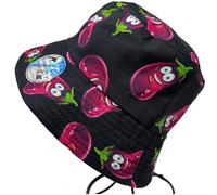 Likes Style Womens Bucket Hat Plain Sun Protection Hat Mens Summer Beach Hat Unisex Reversible Fisherman Hat Cap (Black Aubergine One Size)