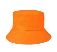 Likes Style Womens Bucket Hat Plain Sun Protection Hat Mens Summer Beach Hat Unisex Reversible Fisherman Hat Cap(Plain Orange One Size)