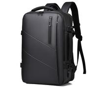 Likesing Men's Laptop Backpack, 17 Inches, Expandable 18L-25L Business Backpack, Laptop Bag, Waterproof School Backpack for Work, Travel, School, Black