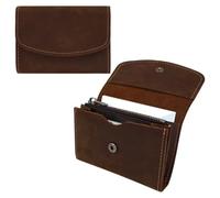 Likesing Mens Leather Wallets, Slim Credit Card Holder for Men, Brown | Crazy Horse Leather Mens Minimalist Wallet, 15 Cards Business Card Holder Wallet Anniversary Birthday Gift for Men Unique