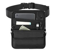 Likesing Server Apron Waist Pouch, Black Waitress Apron with Pockets, 5-in-1 Serving Aprons for Waitresses with Adjustable Belt, Utility Tool Belt for Women Men for Restaurant Hotel Bar