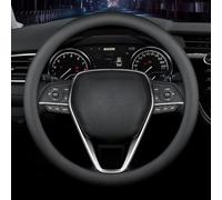 LIKEWEI Nappa Premium Leather car Steering Wheel Cover, Non-Slip, Breathable, Universal 15 inches, Black