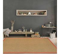 Likewise Rugs & Matting Coir Herringbone Border Rug Natural