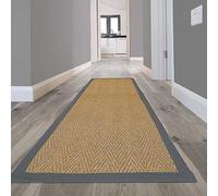 Likewise Rugs & Matting Coir Herringbone Border Rug Natural