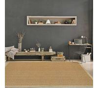 Likewise Rugs & Matting Coir Herringbone Border Rug Natural