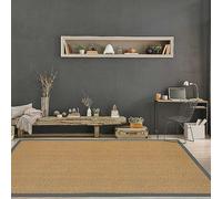 Likewise Rugs & Matting Coir Herringbone Border Rug Natural