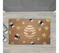 Likewise Rugs & Matting Embossed Honeybees Doormat Natural
