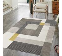 Likewise Rugs & Matting Ochre & Grey Geo Blocks Rug Ochre