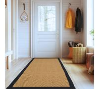 Likewise Runner Herringbone Coir Border Natural/Black 66x122cm