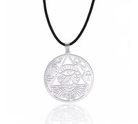 LIKGREAT Eye of Horus Necklace Ancient Egyptian Pendant Necklaces Egypt Eyes Charm Good Luck Amulet Protection Stainless Steel Jewellery for Men Women (3-s)