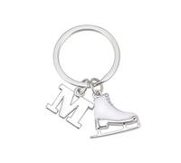 LIKGREAT Ice Skate Keychain Figure Skating Keychains Initial Ice Skating Charm Keyring Handbag Decoration, M, Medium