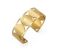 LIKGREAT Saint Benedict Bracelet Adjustable Cross Exorcism Medal Bracelet Bangle Catholic Protection Amulet Jewellery for Men Women (Gold)