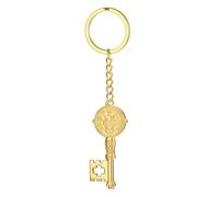 LIKGREAT Saint Benedict Key Keychain Catholic Exorcism Medal Keyring Religious Protection Amulet Stainless Steel Key Holder, Gold, Medium