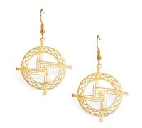LIKGREAT Saint Brigid Dangle Earrings for Women Brigid’s Cross Pendant Stainless Steel Traditional Irish Jewelry, L, Stainless Steel, No Gemstone
