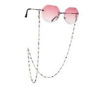 LIKGREAT Teardrop Shape Glasses Chain for Women Strap Holder Around Neck Women's Sun Reading Eyeglass Chain Hanger Face Mask Lanyard Necklace (style 1, Sliver)