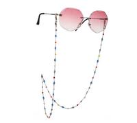 LIKGREAT Teardrop Shape Glasses Chain for Women Strap Holder Around Neck Women's Sun Reading Eyeglass Chain Hanger Face Mask Lanyard Necklace (style 2, Sliver)