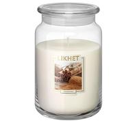 LIKHET Scented Candle in Glass, Cinnamon/Natural, 100 hr, for Home Decor Highly Scented 100 Hour Long Lasting Candles Gifts for Women