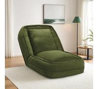 LIKIMIO Upgraded Foldable Lazy Sofa Bed, Cozy Tatami Human Dog Bed with 5 Adjustable Positions for Living Room, Bedroom & More, Green