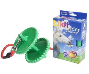 Likit Holder Hanging Swinging Horse & Pony Stable Toy on Rope Lick Enrichment