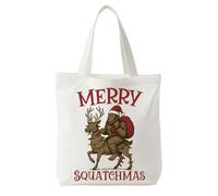 Likjad Christmas Gorilla Handbag, a combination of Christmas letters and animal elements, is the best choice for holiday gift giving and is a reusable shopping bag