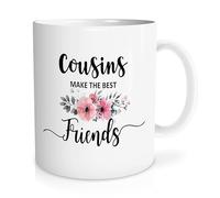 Likjad cousin gifts,cousin mug,cousins coffee mugs,cousins tea cup,cousins make the best friends,cousin gifts for women,family reunion gifts,Birthday Gift for Cousin/11 oz mug