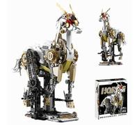 LIKLIKLINK Mechanical Horse Building Blocks Set, 991 PCS Steampunk Horse Model Kit with Display Stand and Rotating Handle, MOC Collectible Displayable Animal Building Set Gift for Home Office Decor