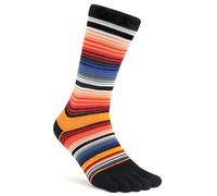 likloks Toe Socks for Men Women - Athletic Running Hiking Five Finger Crew Socks - Comfortable Soft Breathable, Rainbow (1 Pair) Medium