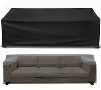 Likorlove Outdoor Couch Cover Waterproof, 88" Wx 33" Dx 31.8" H Patio Furniture Covers Waterproof, Windproof 3-Seater Sofa Cover Heavy Duty with Air Vent and Handles for Lawn, Backyard Deck, Black
