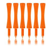 LIKOSO Bamboo Golf Tees Orange 70MM Pack of 100 Non Plastic Long Castle Tees