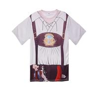 LIKPOJA Men's Bavarian Oktoberfest Costume Shirts German Beer Short Sleeve T-Shirts for Adult(White B,3XL)