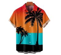 LIKPOJA Mens Hawaiian Shirts Funny Short Sleeve Ugly Floral Summer Aloha Shirt Holiday Beach Tops for Men(A,L)
