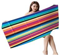 LIKPOJA Microfibre Beach Towel for Adult Lightweight Quick Dry Sand Free Compact Swim Travel Bath Towel for Summer Holiday Beach Accessories A 150 * 70cm
