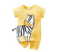 LIKPOJA Newborn Baby Clothes Set Unisex Baby Onesie Costume One-Pieces Summer Short Sleeve Jumpsuit Zebra Rompers for Baby Boys and Girls Gifts(Zebra A,0-3 Months)