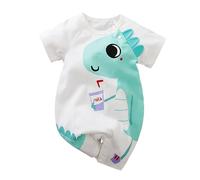 LIKPOJA Newborn Baby Clothes Set Unisex Baby Onesie Costume One-Pieces Summer Short Sleeve Jumpsuit Dinosaur Rompers for Baby Boys and Girls Gifts(Dinosaur A,3-6 Months)