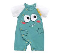 LIKPOJA Newborn Baby Clothes Set Unisex Baby Onesie One-Pieces Summer Short Sleeve Jumpsuit Dinosaur Rompers for Baby Boys and Girls Gifts(Dinosaur D,0-3 Months)