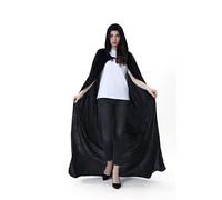 LIKPOJA Unisex Adult Halloween Costume Hooded Velvet Cloak Vampire Cape Witches Cloak for Women and Men Devil Wizard Halloween Christmas Cosplay(BL15)