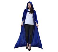 LIKPOJA Unisex Adult Halloween Costume Hooded Velvet Cloak Vampire Cape Witches Cloak for Women and Men Devil Wizard Halloween Christmas Cosplay(B,17)