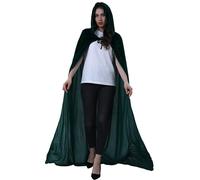 LIKPOJA Unisex Adult Halloween Costume Hooded Velvet Cloak Vampire Cape Witches Cloak for Women and Men Devil Wizard Halloween Christmas Cosplay(G,13)